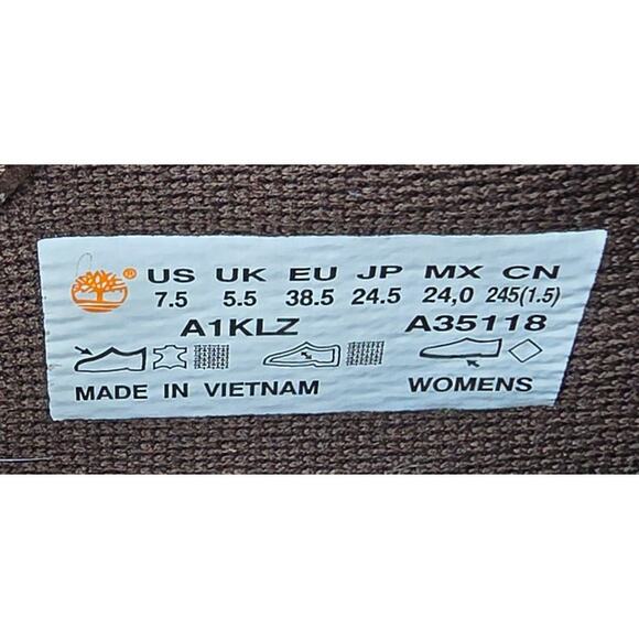 Timberland Ortholite Ankle Sneaker Boots Wheat Nubuck Lace Up A1KLZ Women's 7.5 - Picture 9 of 9